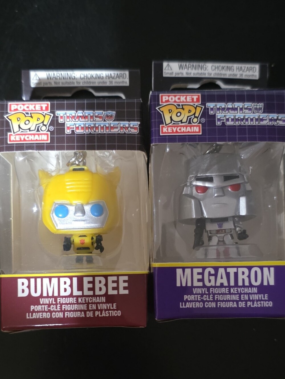 Funko Pocket Pop! Keychain Bumblebee Yellow & Megatron Silver
